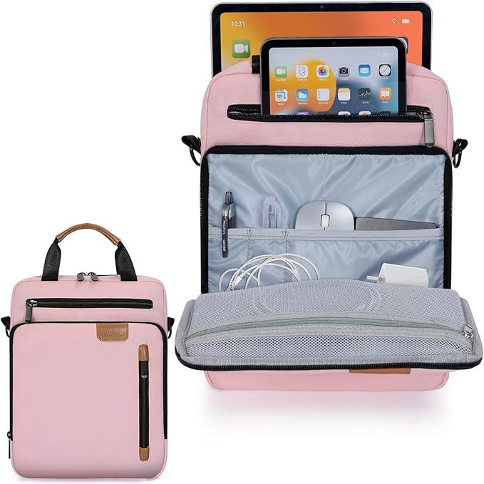 12.9 Inch Tablet Sleeve Bag, Padded Carrying Case for 13" iPad Air M4 M3 M2 2026-2024, iPad Pro M5 M4 M2 M1, Samsung Galaxy Tab S9 FE+/S9+/S8+/S7 FE/S7+ 12.4" 2022/2023, Surface Laptop Go 12.4"