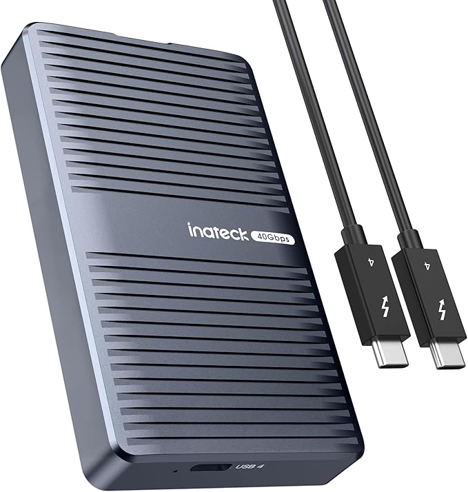 Inateck 40Gbps M.2 NVMe SSD Aluminum Enclosure, USB4.0/Thunderbolt 3/4 External Hard Drive Enclosure, No Tools Required Installation, Supports 2280 SSDs, M-Key, FE2029