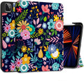 DONGKE Floral Design Case for iPad Pro 12.9 inch 6th, 5th, 4th, 3rd Gen with Pencil Holder, Auto Wake/Sleep, and Stand