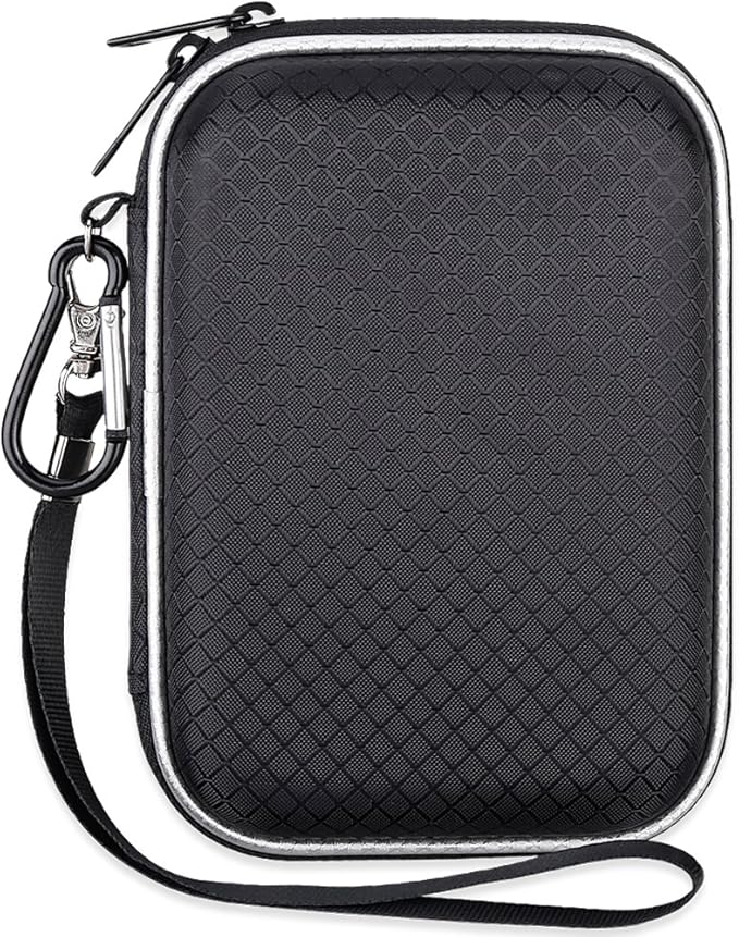Lacdo Hard Drive Carrying Case for Western Digital WD My Passport/WD Elements/My Passport Ultra Portable External Hard Drive 1TB 2TB 3TB 4TB 5TB 6TB USB 3.0 2.5 inch HDD Travel Bag, Black