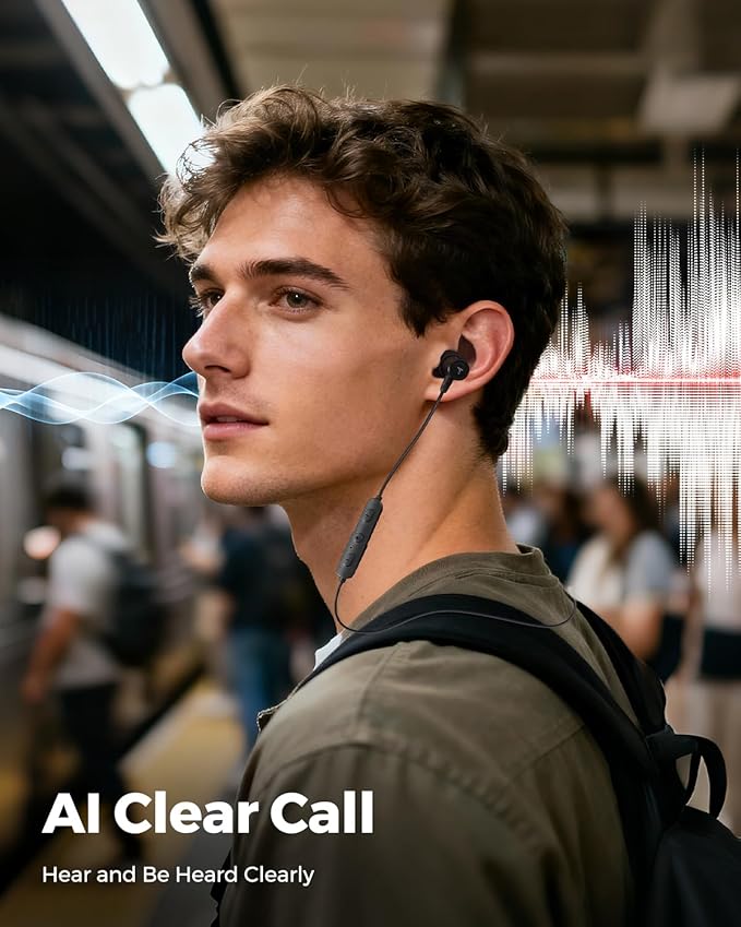 Truefree Wireless Earbuds, HD-100 Bluetooth 6.0 Sport Earphones, Magnetic Wireless Headphones, 11mm Driver Spatial Audio, IP67 Waterproof, 20H Playtime, AI Enhanced Calls, App Control, Dual Connection