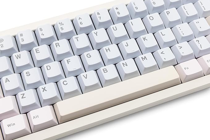 KEEBMONKEY WOBKEY Zen 65 65% Quick Release Wireless Mechanical Keyboard with RGB, CNC Aluminum Case, Hot-Swappable, VIA Support, BT/2.4G/USB-C Gaming Keyboard for Mac/Windows (Lite White)