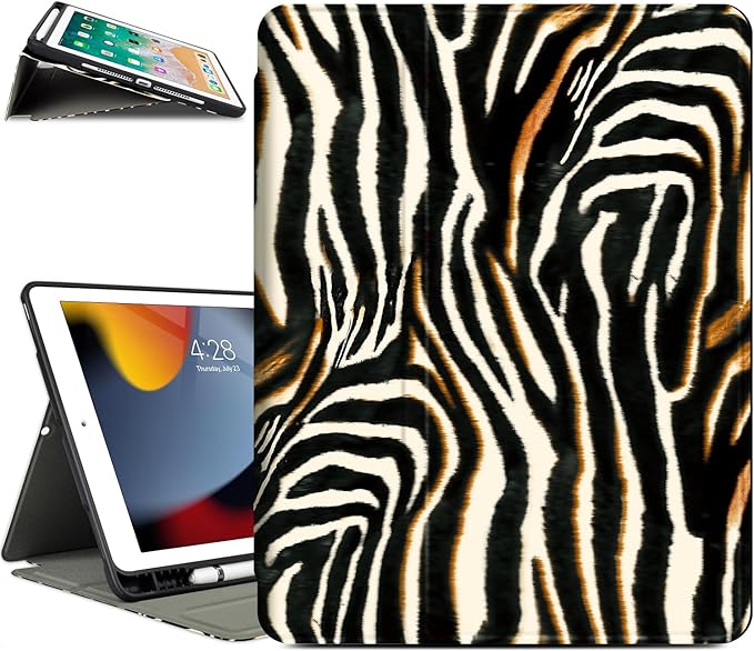 Vimorco for iPad 6th/5th Generation Case 2018/2017, for iPad Air 2/Air Case 2014/2013, for iPad Cases 6th/5th Gen 9.7-inch Pencil Holder/4 Viewing Stands/Typing Stand/Slim,Leopard Zebra