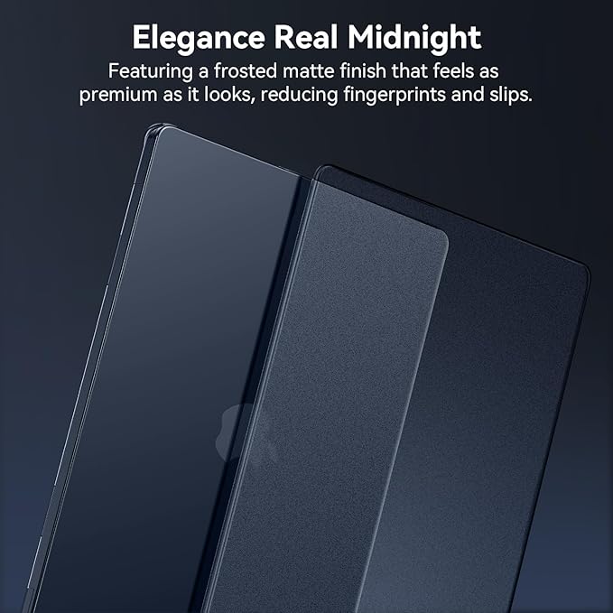 EooCoo Case Compatible with MacBook Air 13 inch M5 2026-2022 M4 M3 M2 A3449 A3240 A3113 A2681, Matte Hard Shell Scratch Resistant Protective Cover Compatible for MacBook Air 13.6 inch, Frost Midnight