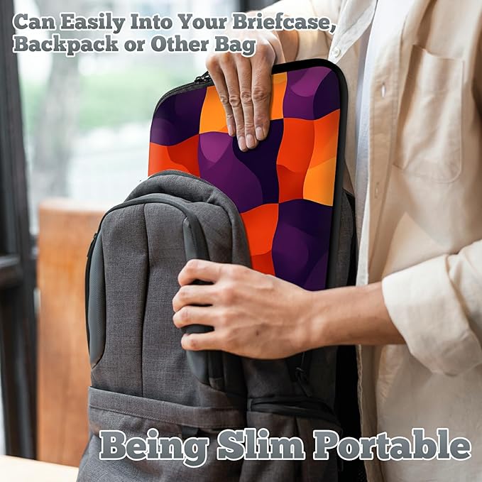 Laptop Sleeve Case Bag 13 inch, Colorful Checkerboard Slim Carrying Case Handbag Travel Laptop Bag for 13 inch MacBook Air M3/M2/Pro M2/ 13" iPad Pro/Air M4/M2 2024