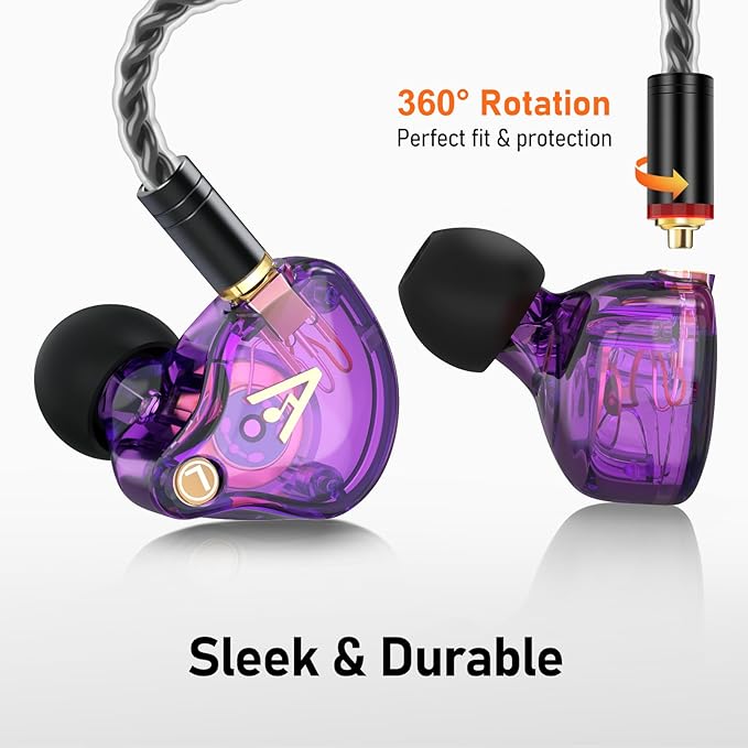 Vibes 202MC USB-C Wired Earbuds - USBC HiFi in Ear Headphones for iPhone 17/16/15 - Noise Isolating Ear Buds w/ Mic - Clear Sound, Deep Bass & Comfort-Fit Earphones - Silver Plated Cord, Carrying Case