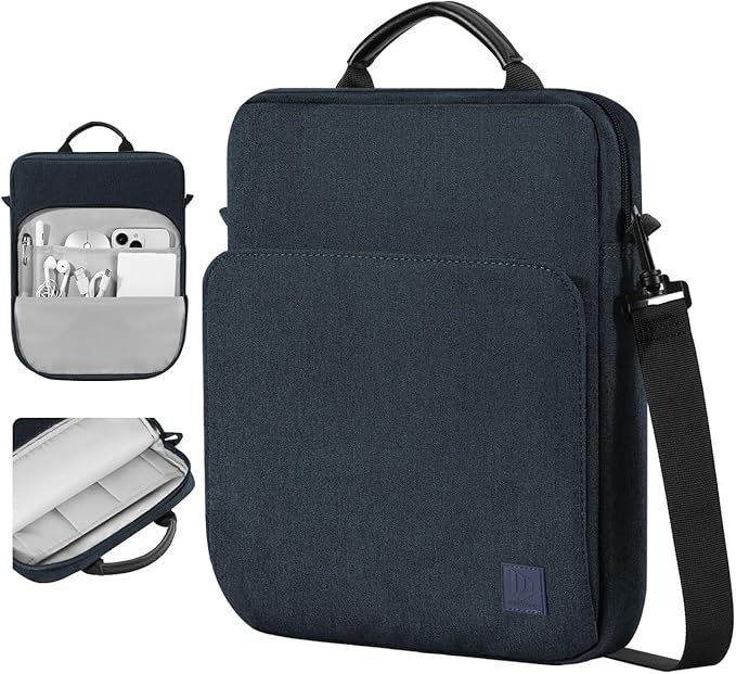 Dadanism 13 Inch Tablet Sleeve Bag with Shoulder Strap & Handle for New iPad Air 13" M4/M3 2026/2025, iPad Pro 13" M5/M4 2025/2024, iPad Pro 12.9", Galaxy Tab S10+/S9 FE+/S9+ 12.4", Indigo