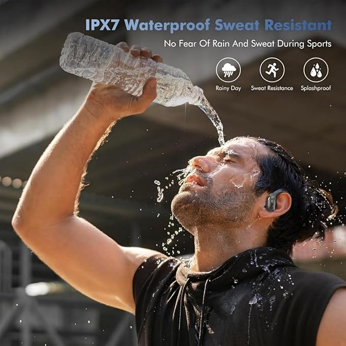 sajawass Wireless Earbuds, Sports Bluetooth Headphones, 75Hrs Playtime Ear Buds with LED Power Display, Noise Canceling Headset, IPX7 Waterproof Earphones for Workout/Running