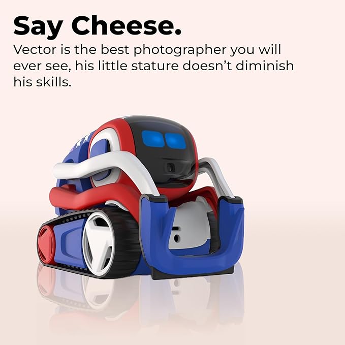 Anki Vector 2.0 AI ChatGPT Connected Robot Companion – Smart Autonomous Home Robot with Face Recognition and Voice Conversations - ChatGPT Subscription Required (Red, White & Blue)