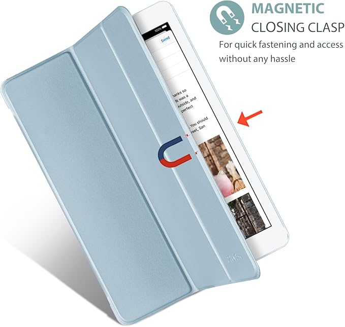 ProCase Smart Case for iPad 9.7 Inch iPad 6th/5th Generation 2018 2017(Model: A1893 A1954 A1822 A1823), Ultra Slim Lightweight Stand Cover with Translucent Frosted Back -SkyBlue