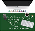 French KOKO Large Philadelphia Football Desk Mat 36" x 16.5" – XL Desk Pad Mat Featuring the Philly Special Play, Oversized Mouse Pad Protector, for Men, Teen Boys, Dad, Office