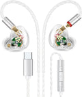 Vibes 202MC USB-C Wired Earbuds - USBC HiFi in Ear Headphones for iPhone 17/16/15 - Noise Isolating Ear Buds w/ Mic - Clear Sound, Deep Bass & Comfort-Fit Earphones - Silver Plated Cord, Carrying Case
