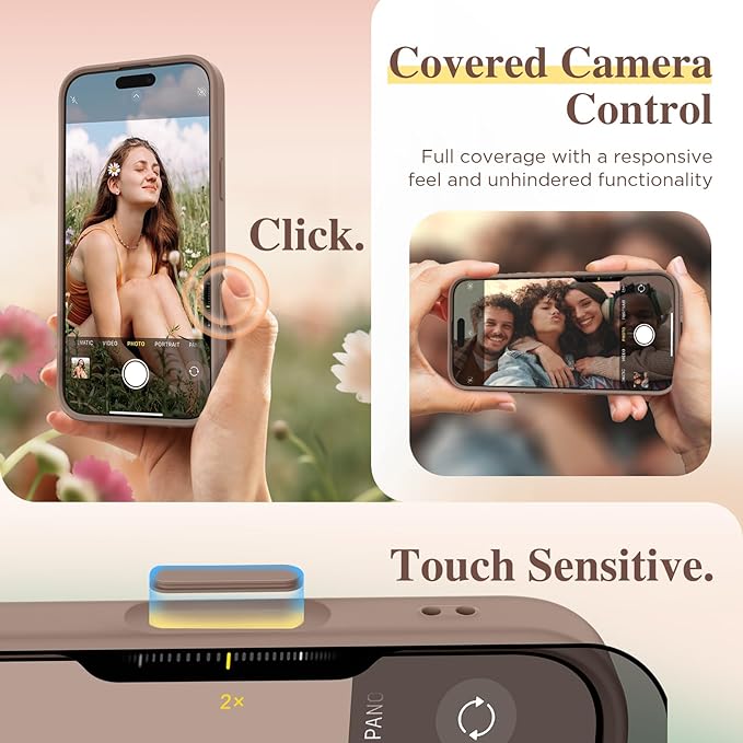 GVIEWIN for iPhone 16 Pro Case Compatible with MagSafe, [Military Grade Protection] [Screen Protector] Full Camera Protection Floral Translucent Women Magnetic Phone Case, Leopard/Brown