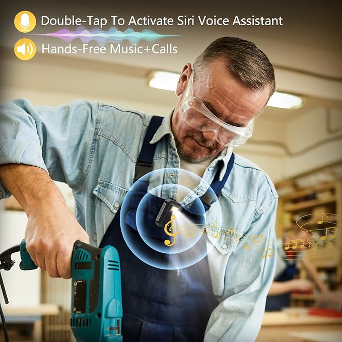 INFURTURE Wearable Bluetooth Speaker IP67 Waterproof Clip on Speaker, Shower Speake/Clean Sound/Stereo Pair/Wireless Running Speakers Built-in Mic/Men Gifts