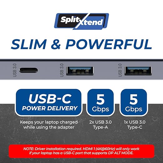 OREI SplitXtend USB C Docking Station Triple Monitor with 3xHDMI Ports, Thunderbolt 4 Dock, HDMI DisplayPort Hub, Dual Monitor HDMI Adapter Extend, USB C Splitter, 100W PD, SD Card Reader, 4K Output