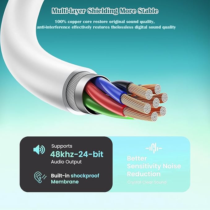 USB C Headphones for iPhone 15 16, Wired Earbuds Type C with Mic & Volume Control, In-Ear Earphones Wired USBC Ear Buds Compatible with iPhone 16/15 Pro/Pad/S25 S24 S23 S22/Pixel 7 8 9 Corded Headsets