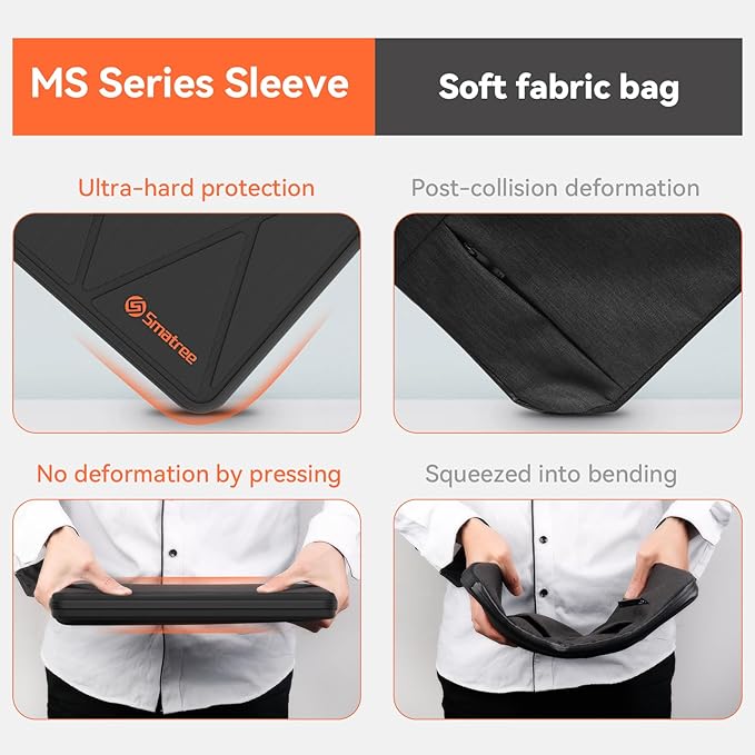 Smatree MS50 Hard EVA Protective Sleeve Case with Stand Compatible for 14 inch HP Chromebook x360 Laptop-14ct-cd000/14c-cd0097nr, for HP Spectre x360 2-in-1/Dragonfly Pro Chromebook