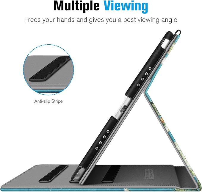 Fintie Case for iPad Pro 9.7 Inch 2016 Release Tablet- [Corner Protection] Multi-Angle Viewing Folio Smart Stand Back Cover with Pocket, Pencil Holder, Auto Wake/Sleep, Blossom