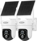 Vicohome 2CQ4G 2K AI Solar Security Camera Wireless Outdoor, Battery Powered Cam, Color Night Vision, Two Way Audio, Motion Detection, Easy to Setup, Audible Flashlight Siren, 180 Days Exchange Policy