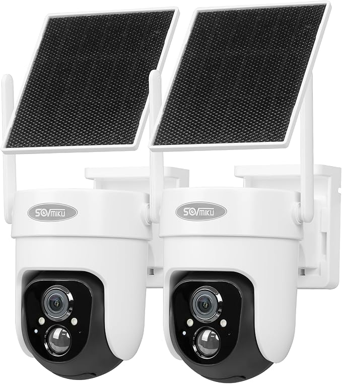 Vicohome 2CQ4G 2K AI Solar Security Camera Wireless Outdoor, Battery Powered Cam, Color Night Vision, Two Way Audio, Motion Detection, Easy to Setup, Audible Flashlight Siren, 180 Days Exchange Policy