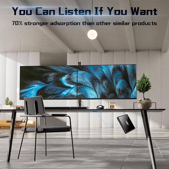 128GB(10800 Hour) 2-Sides Magnetic Voice Recorder, Recording Device with Al-Triple Noise Cancellation, Voice Activated Recorder 90 Days Storage Capacity, MP3 Form Audio Recorder, for Meetings Intervie