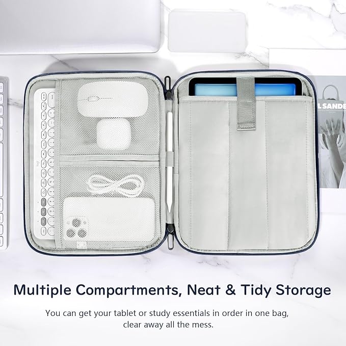 Dadanism 9-11 Inch Tablet Sleeve Padded Carrying Case for iPad (A16) 11th Gen 11", iPad 10th Gen 10.9", iPad Air M4/Pro M5 11", iPad Air 5/4, iPad 9/8/7th Gen, Galaxy Tab A11+ Plus 11", Indigo