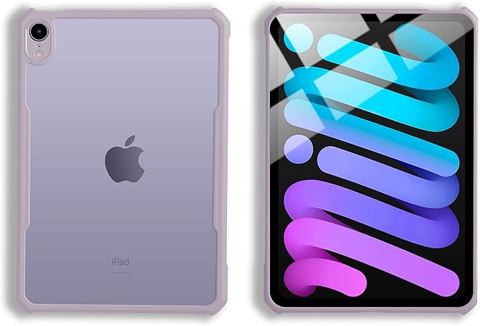 TineeOwl for iPad mini 7 A17 Pro Case, iPad mini 7th/6th Generation Ultra Thin (2024/2021) Matte Back Clear Case, Flexible TPU, Absorbs Shock, Lightweight, Thin (Purple)
