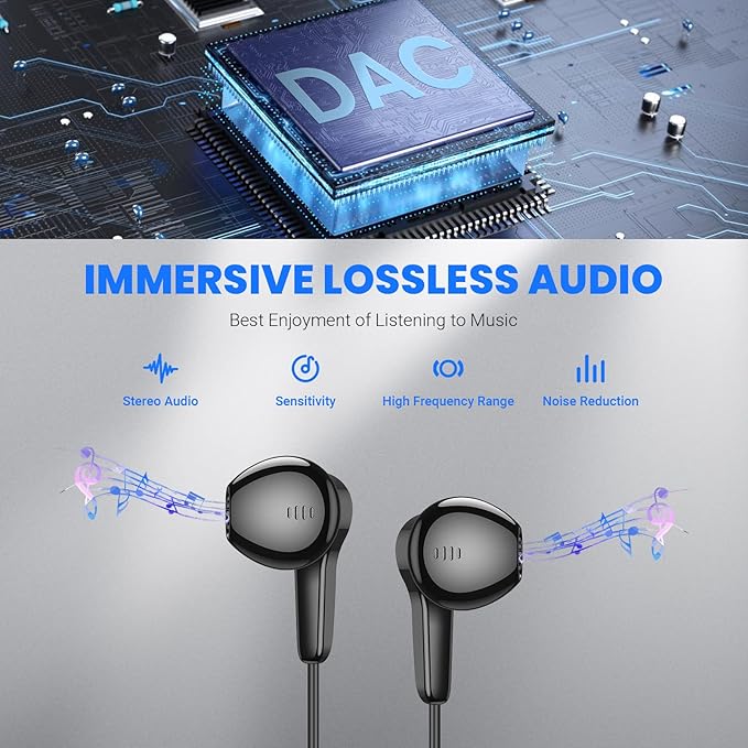 USB C Headphones for Samsung S26 S25 Ultra S24 S23 Fe, Type C Earphones with Microphone HiFi Stereo Volume Control Magnetic USBC Wired Earbuds for iPhone 17 Air 16 15 Pro Max Plus/Galaxy S22+ Flip 7