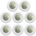 Weewooday Mini Hygrometer Thermometer Digital LCD Monitor Indoor/Outdoor Room Humidity Meter Temperature Gauge for Greenhouse Garden Reptile Incubator Cellar ℉/℃(White,8 Pcs)