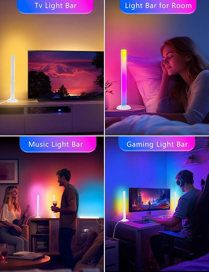 DAYBETTER RGB Light Bar, Gaming Light Bars with Multiple Placement Options, Smart LED Light Bars with Music Sync and Scene Modes, Led Light Bar for Room, TV, Monitor, PC Gaming Desk Decor