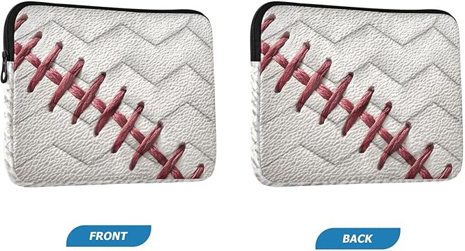 Baseball Laptop Case Sleeve, Baseball Texture Retro Red White Shockproof Protective Computer Carrying Cover, Briefcase Handbags 15-16inch Laptop Sleeve Bag