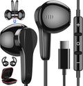 USB C Headphones for Samsung S26 S25 Ultra S24 S23 Fe, Type C Earphones with Microphone HiFi Stereo Volume Control Magnetic USBC Wired Earbuds for iPhone 17 Air 16 15 Pro Max Plus/Galaxy S22+ Flip 7