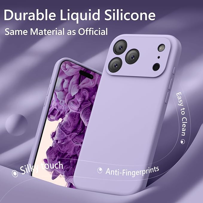 FireNova Magnetic for iPhone 17 Pro Case, Compatible with MagSafe, [Integrated Silicone Camera Control Button] [Camera Protection] Anti-Scratch Microfiber Lining Phone Case, 6.3", Clove Purple