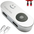 Portable USB Fingerprint Reader for Windows 10/11 PC and Laptops, Windows Hello Biometric Scanner, 360° Touch, Fast Login (<1 Second), Type-C Fingerprint Reader with Security Key.