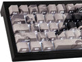 Tsungup PBT Side Print Keycaps,135 Keys Dye Sub Shine Through Keycap Set,Gray White Inked Bird Custom Key caps Cherry Profile Keycaps for Cherry MX Switches Mechanical Keyboards