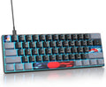Owpkeenthy 60% Percent Keyboard Mechanical Gaming with Red Switch Wired Ultra Compact RGB Mini Keyboard Backlit for PC Xbox PS4 (Dark/Red Switch)