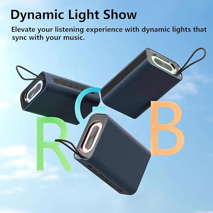 BYANDBY Speaker, Portable Wireless Bluetooth Speakers, Wireless Stereo Pairing, 10W Stereo Sound, BT 5.3, Bassup, Electronics for Home, Shower, Outdoors, Travel(1PCS, Blue)