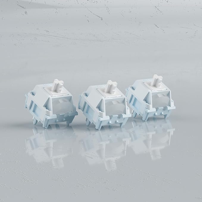 DRAOZA Kailh Butterfly Blue Keyboard Switches,Pre-lubed Linear RGB LED 5 Pin Switches for MX Mechanical Keyboard(72PCS)