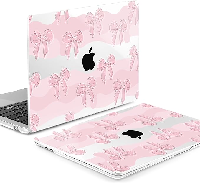 MEEgoodo Case for M5/M4/M3/M2 MacBook Air 15 inch Case 2026 2025 2024 2023, Laptop Shell Fit Model (A3448/A3241/A3114/A2941) for MacBook Air 15.3-inch, Melted Bow