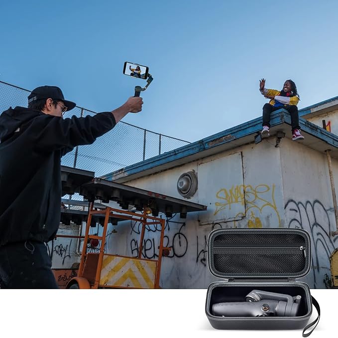 ALKOO Protective EVA Case for DJI Osmo Mobile 8, 7 & 7P, Designed for Safe Storage, Travel and Vlogging Use