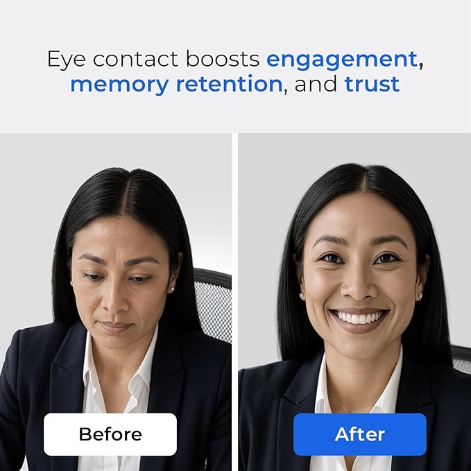 iContact Camera ProMini 4K HD Eye Contact Webcam for Laptops and Small Screens with Noise Cancelling Mics, USB Computer Camera for Mac & PC, Works with Zoom, Teams, Meet, Streaming, and Video Calls