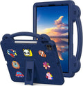 AKABEILA Compatible with Apple iPad Pro 12.9(2018/2020/2021/2022)/Air 13(2026) M4(2025) M3(2024)/Pro 13(2025) M5(2024) Tablet Case, Cases with Shoulder Strap & Stand Handle & Pen Tray Navy Blue