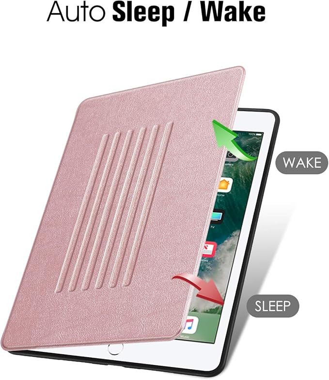 Fintie Magnetic Stand Case for iPad Air 10.5" (3rd Generation) 2019 / iPad Pro 10.5" 2017, Multi-Angle Viewing Rugged Soft TPU Back Cover with Pencil Holder, Auto Wake/Sleep, Rose Gold
