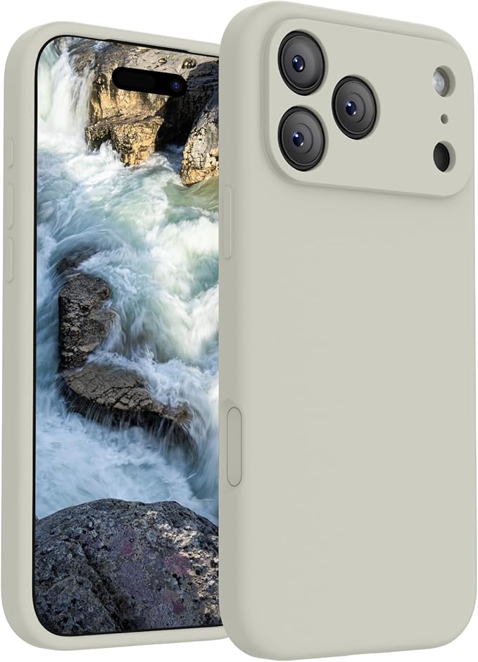 FireNova Magnetic for iPhone 17 Pro Case, Compatible with MagSafe, [Integrated Silicone Camera Control Button] [Camera Protection] Anti-Scratch Microfiber Lining Phone Case, 6.3", Stone