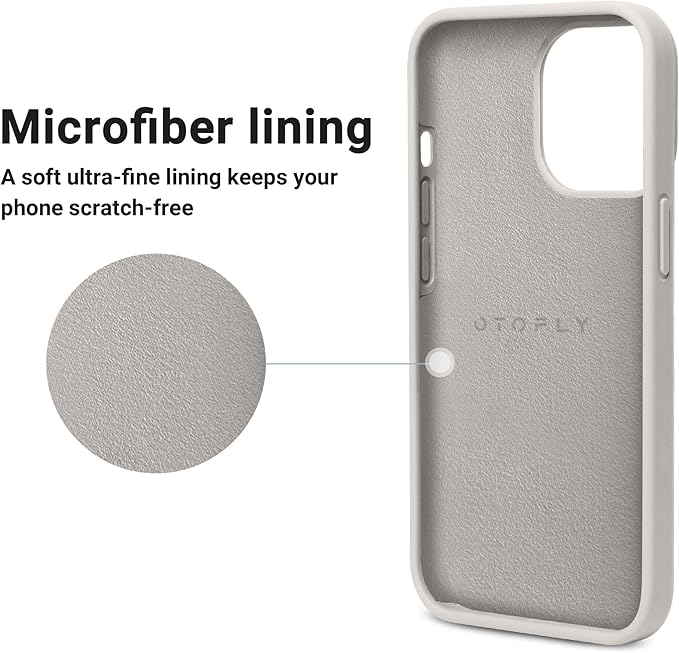 OTOFLY Designed for iPhone 14 Pro Case, Silicone Shockproof Slim Thin Phone Case for iPhone 14 Pro 6.1 inch (Stone)