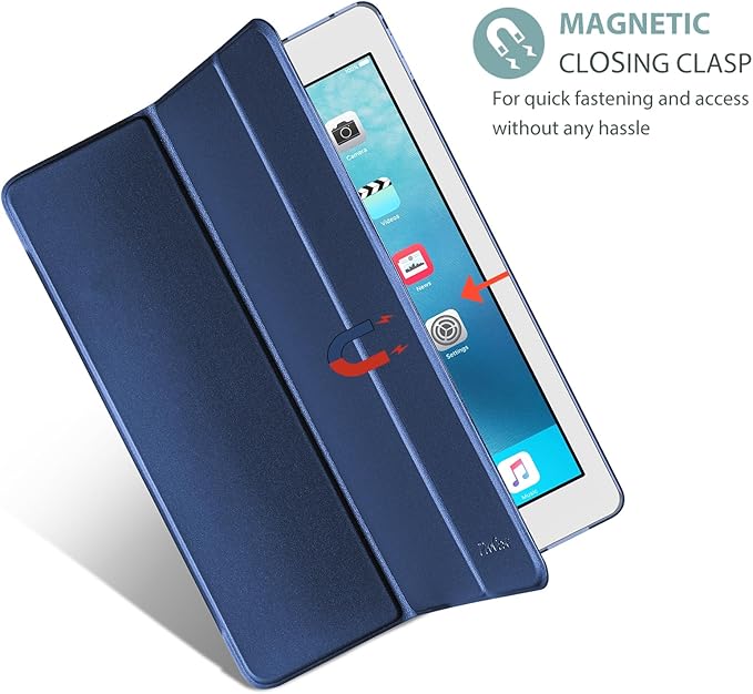 ProCase Smart Case for iPad Pro 12.9 Inch 1st and 2nd Generation (2015 and 2017 Model), Stand Cover Support Auto Sleep/Wake -DarkBlue