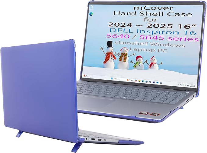 mCover Case Only Compatible with 2024～2025 16" Dell Inspiron 16 5640 5645 Series Clamshell Windows Laptop PC (NOT Fitting Any Other Dell Models) - Blue