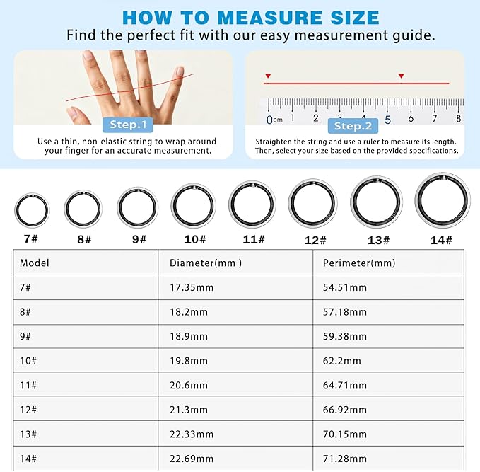 Smart Ring for Women - Health and Fitness Tracker with Heart Rate, SpO2, Sleep Monitoring, Calories, IP68 Waterproof Pedometer for Exercise (Silver 10)