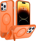 Magnetic Compatible with iPhone 14 Pro Max Case, [Built-in Invisible Kickstand][Compatible with MagSafe] [Military Grade Shockproof] Slim Translucent Matte Phone Case for iPhone 14 Pro Max 6.7"
