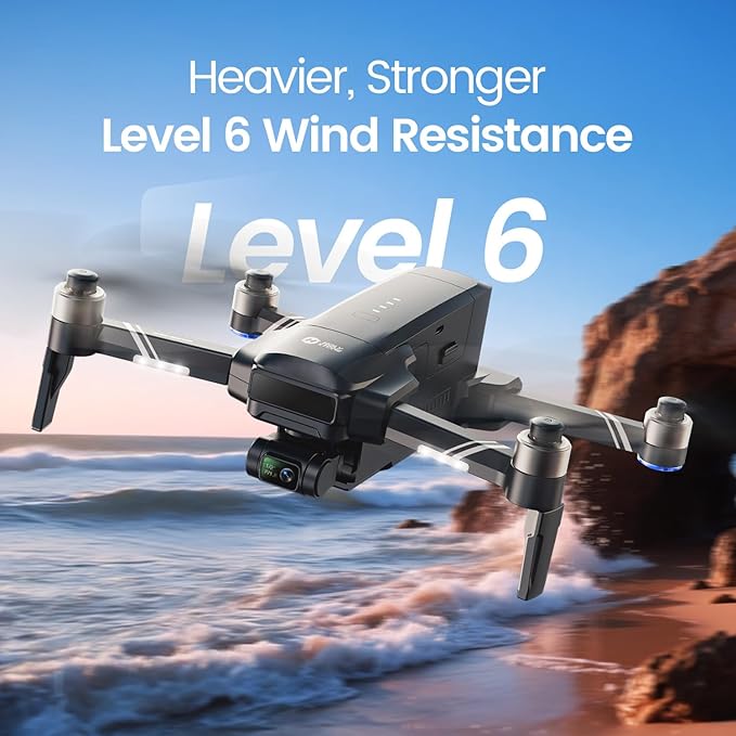 Holy Stone Sentinel HS600D 3-Axis Gimbal Drone with Camera for Adults, Professional 8K Photo, Level-6 Wind Resistance, 6KM Transmission, 80-Min Flight, Smart Track, Auto Return & Beginner Mode